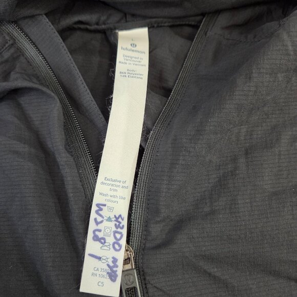 Lululemon Mens Large Ultra Lightweight 1/2 Zip Pullover Hooded Running Jacket - Picture 6 of 14